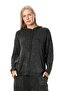 Long Sleeve Hooded Mesh Autumn and Winter Knitwear Blouse Smoked Fm