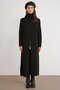 6980 Women's Stand Collar Oversized Front Slit Knit Dress Brown - 2