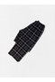 Boy's Cotton Suede Fabric Navy Blue Plaid Patterned Shirt Collar Button-Down Winter Pajama Set - 7