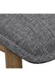 Oak Indoor Fabric Dining Chair Set 6 pcs Dark Grey - 2