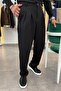 Half Fisherman Cotton Knitted Lycra Flexible Comfortable Fabric Pleated Trouser Suit - 3