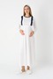 Women's Navy Blue Polka Dot Long Sleeve Special Design Maternity Dressing Gown Nightgown Set of 2 - 6