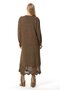 Long Sleeve Sena Ethnic Patterned Autumn and Winter Long Knitwear Dress Coffee Khv - 2