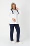 Women's Navy Blue Polka Dot Long Sleeve Special Design Maternity Maternity Dressing Gown Pajama Set 3-Piece Set - 6