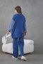 Women's Beaded Embroidered Wide-Fit Knit Cardigan and Pants Top and Bottom Set - 8