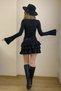 Women's Skirt Layered Ruffles Flounces Sleeves Long Spanish Mini Dress - 4