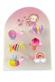 Set of 6 Pink Color Mixed Figure Children's Rings - 2