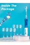 SEAGO Kids Electric Toothbrush with 2 Mins Brushing Timer and 8 Replacement Brush Heads, Rainbow LED - 6