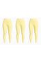 High Waist Basic Women's Leggings Set of 3 |   Light Yellow Color Package |   Sports, Yoga, Casual Stretchy Leggings