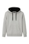 Men's Solid Color Gray Hooded Sweatshirt Men's Sweatshirt Gray - 2