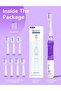SEAGO Kids Electric Toothbrush with 2 Mins Brushing Timer and 8 Replacement Brush Heads, Rainbow LED - 5