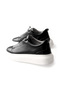 Genuine Leather Men's Elastic Black and White Sole Sneaker Shoes Owen - 4