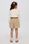 Girl's Muslin Beige Shorts - 2