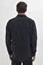 Men's Slim Fit Single Pocket Flap Plain Lumberjack Sport Black Shirt - 7