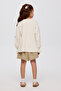 Girls' Long Sleeve Ecru T-Shirt - 7