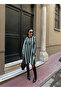 Crew Neck Stripe Patterned Knitwear Dress - 2