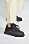 V820720309 Black Thick Soled Sports Shoes Sneakers - 4