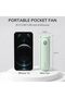 Handheld Fan with 4800 mAh Powerbank, Folding Pocket Fan, 3 Speeds - Green - 7