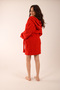 Welsoft Bathrobe Hooded Plush Bathrobe 1 Piece Double Pocket Unisex - 2