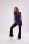 Women's Purple Mock Neck Plush Vest - 4
