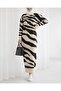 Slit Patterned Knitwear Dress - 2