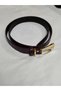 Classic women's belt with gold buckle - slim fit trouser belt, dress belt, shirt belt - 5