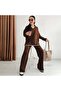 Collared Embroidered Knitwear Double Suit - 3