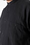 Men's Muslin Judge Collar Long Sleeve Buttoned Hajj Umrah Shirt - Black (Ans) - 6