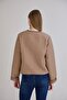 Women's Crew Neck Buttoned Seasonal Mink Quilted Coat - 7