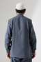Men's Muslin Judge Collar Long Sleeve Buttoned Hajj Umrah Shirt - Smoked (Ans) - 8