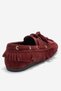 Fenora Burgundy Suede Genuine Leather Fringed Tassels Women Loafer Shoes - 5