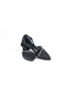 3 cm Black Satin Stone Heeled Women's Shoes - 4