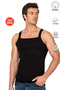 Özkan 11292 Men's 100% Cotton Ribbed Fabric Thin Straps Wide Neckline Undershirt Flexible Soft