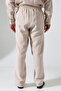 Men's Elastic Waist Pocket Hajj Umrah Muslin Pants - Beige (Ans) - 8