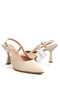 Women's High Heeled Shoes with TPU Sole, Open Back, Half Mirror, Buckle, New Season, 7.5cm Heel - 6
