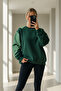 Women's Oversize Winter Casual Green Sweatshirt - 7