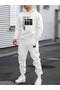 Unisex Men's Women's Chicago El 1898 Printed Oversize 3 Thread Hooded Tracksuit Set
