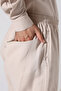 Men's Elastic Waist Pocket Hajj Umrah Muslin Pants - Beige (Ans) - 5