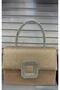 Gold Color Stone Buckle Detail Hand and Shoulder Evening Bag - 2