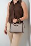 Coffee Yellow - Brown Plaid Line Square Women's Handbag Sp1091