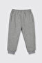Baby Girl Elastic Waist Gray-Melange Sweatpants