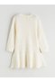 Lcw Kids Ecru Crew Neck Girl's Knitwear Dress - 5
