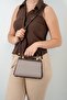 Coffee Yellow - Brown Plaid Line Square Women's Handbag Sp1193 - 2