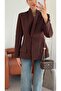 Shawl Collar Brown Jacket - 5
