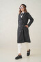 Noir Double-Breasted Belted Trench Coat – Dense Weaving and Comfortable Fabric Women's Trench Coat - 3