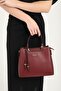 Burgundy - Burgundy Plain Women's Handbag Sp969 - 2