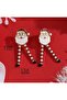 Santa Claus, New Year's Earrings, Sparkling, Fun Earrings - 4