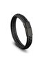 Black & Black Hair Braided Leather and Steel Bracelet