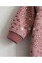 Flower Embroidered Fur Lined Zippered Baby Girl Winter Jumpsuit - 5