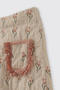 Baby Girl Elastic Waist Tulip Patterned Quilted Beige Skirt - 2
